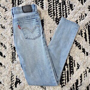 Levi's Girls 710 Super Skinny Light Wash Jeans Size